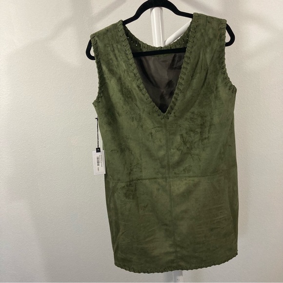 ASTR The Label Faux Suede Olive Green Dress, Size Small, NWT - Picture 5 of 8
